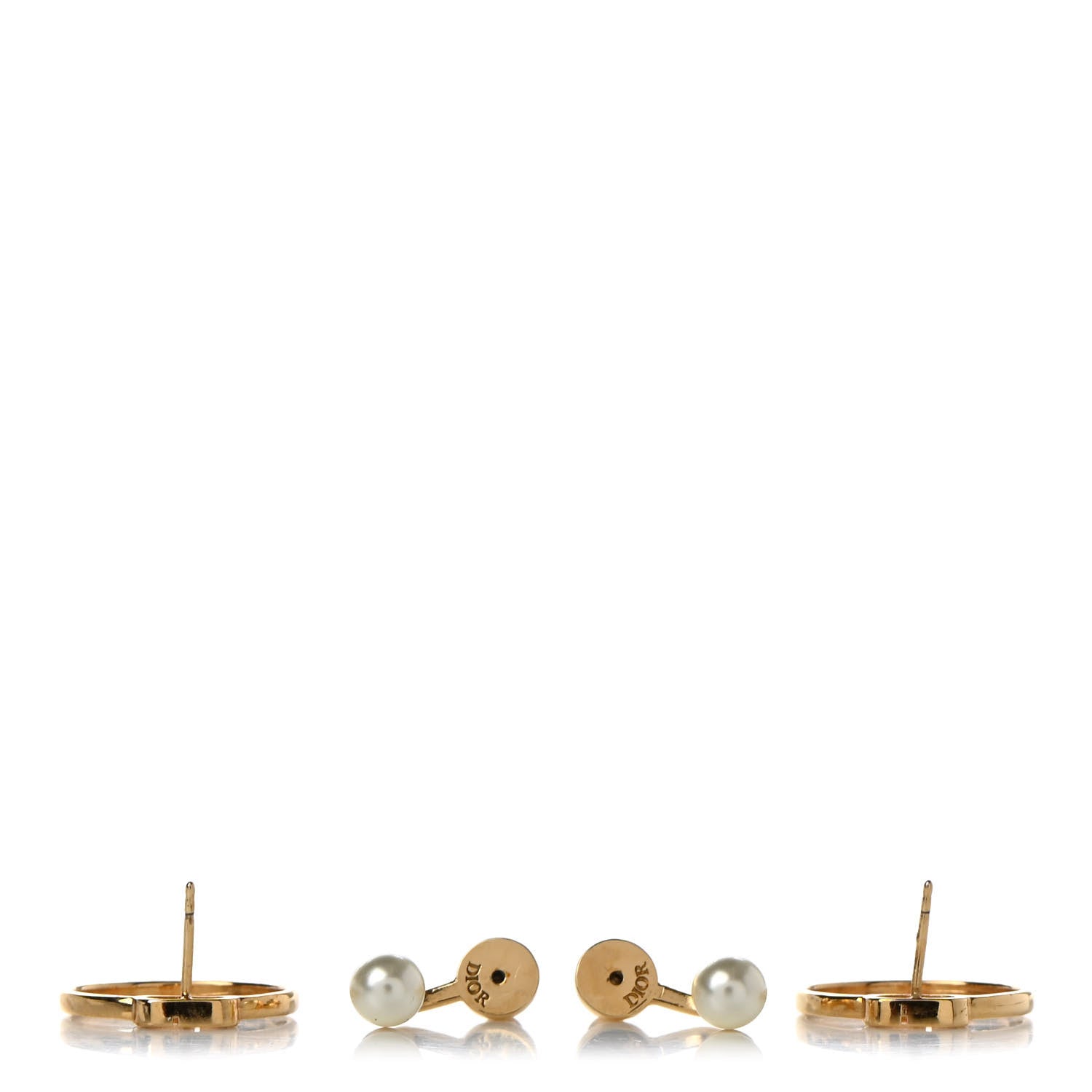 Christian Dior Pearl 30 Montaigne Earrings Gold 3 of 4