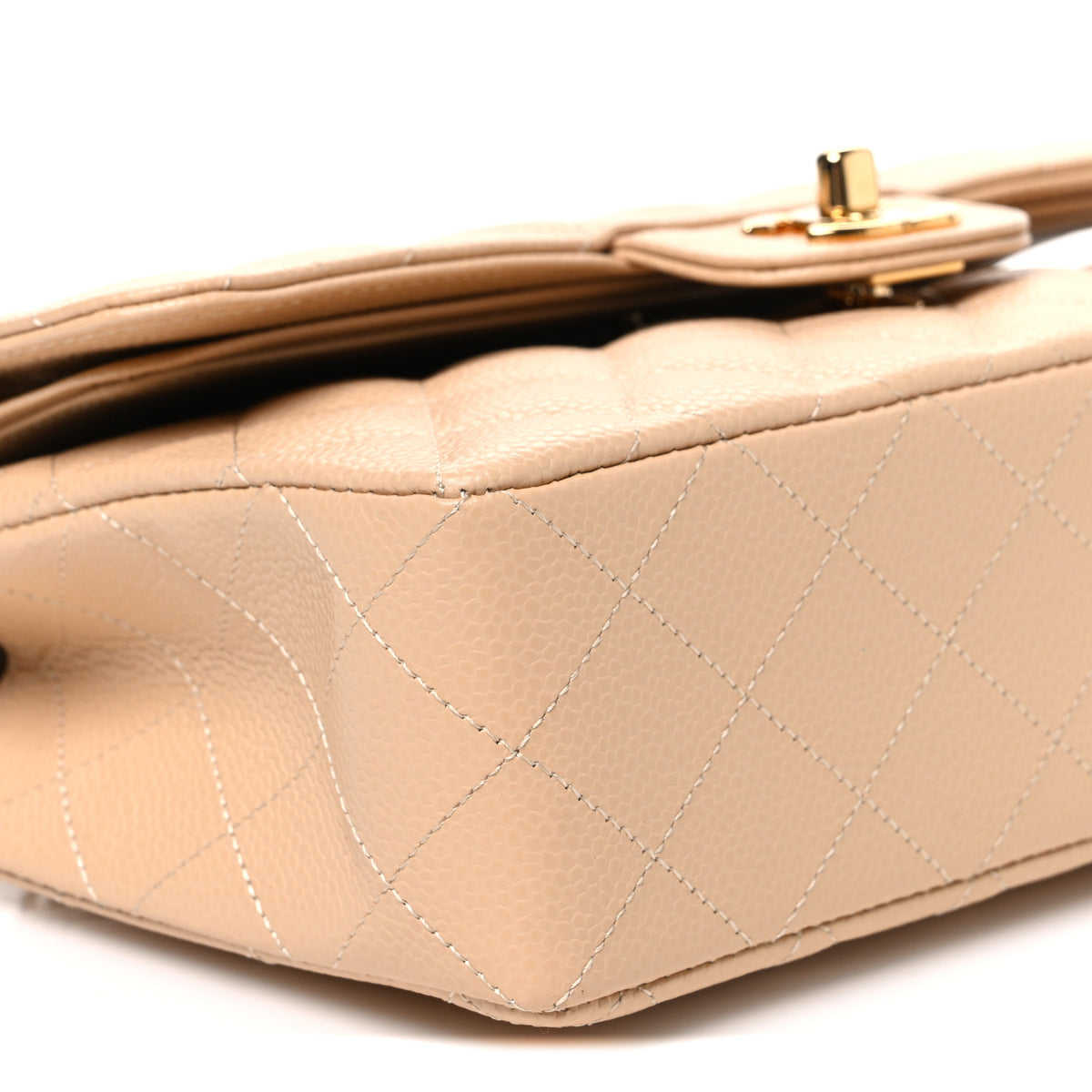 Chanel Caviar Quilted Small Double Flap Beige 9 of 11