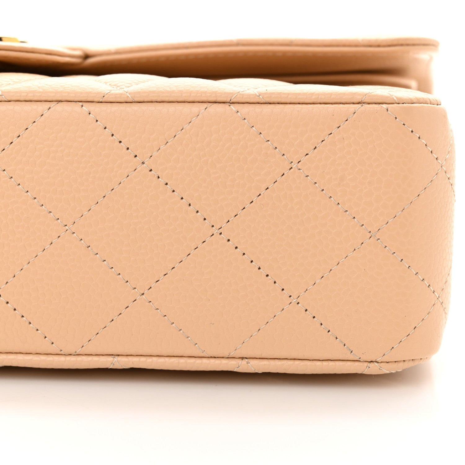 Chanel Caviar Quilted Medium Double Flap Beige 11 of 11