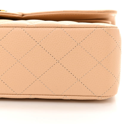 Chanel Caviar Quilted Medium Double Flap Beige 11 of 11