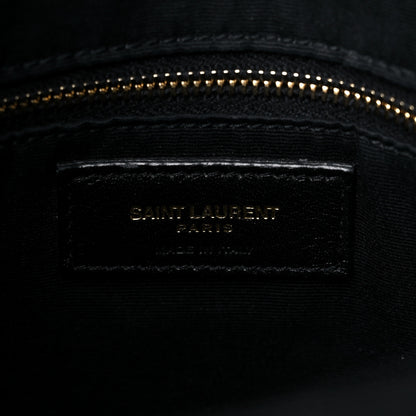 Saint Laurent Grain De Poudre Matelasse Chevron Medium Tribeca Shopping Bag Black 6 of 13