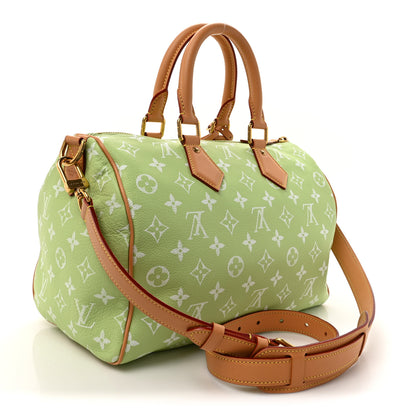 Louis Vuitton Calfskin Monogram Speedy P9 Bandouliere 30 Frozen Lime Vert Clair 5 of 14