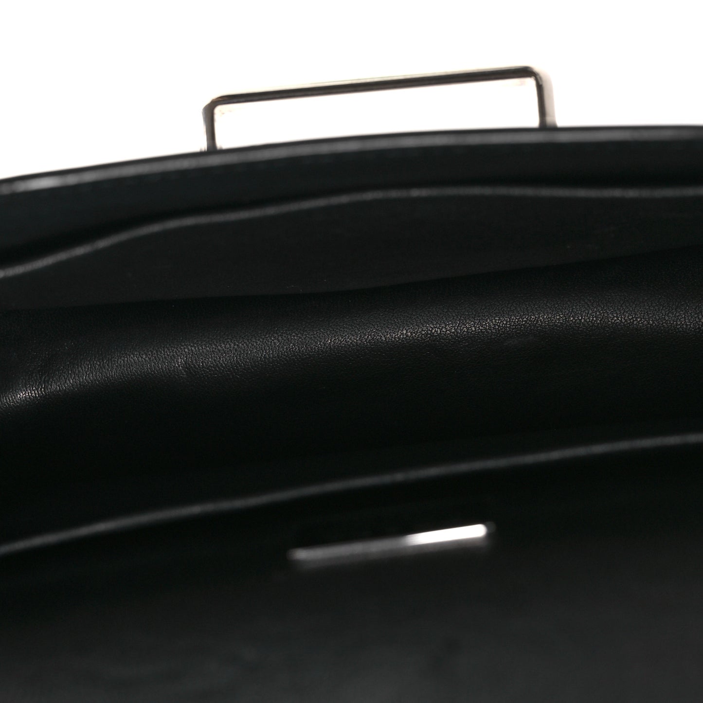 Metallic Vitello Saffiano Cahier Bag Ferro Black