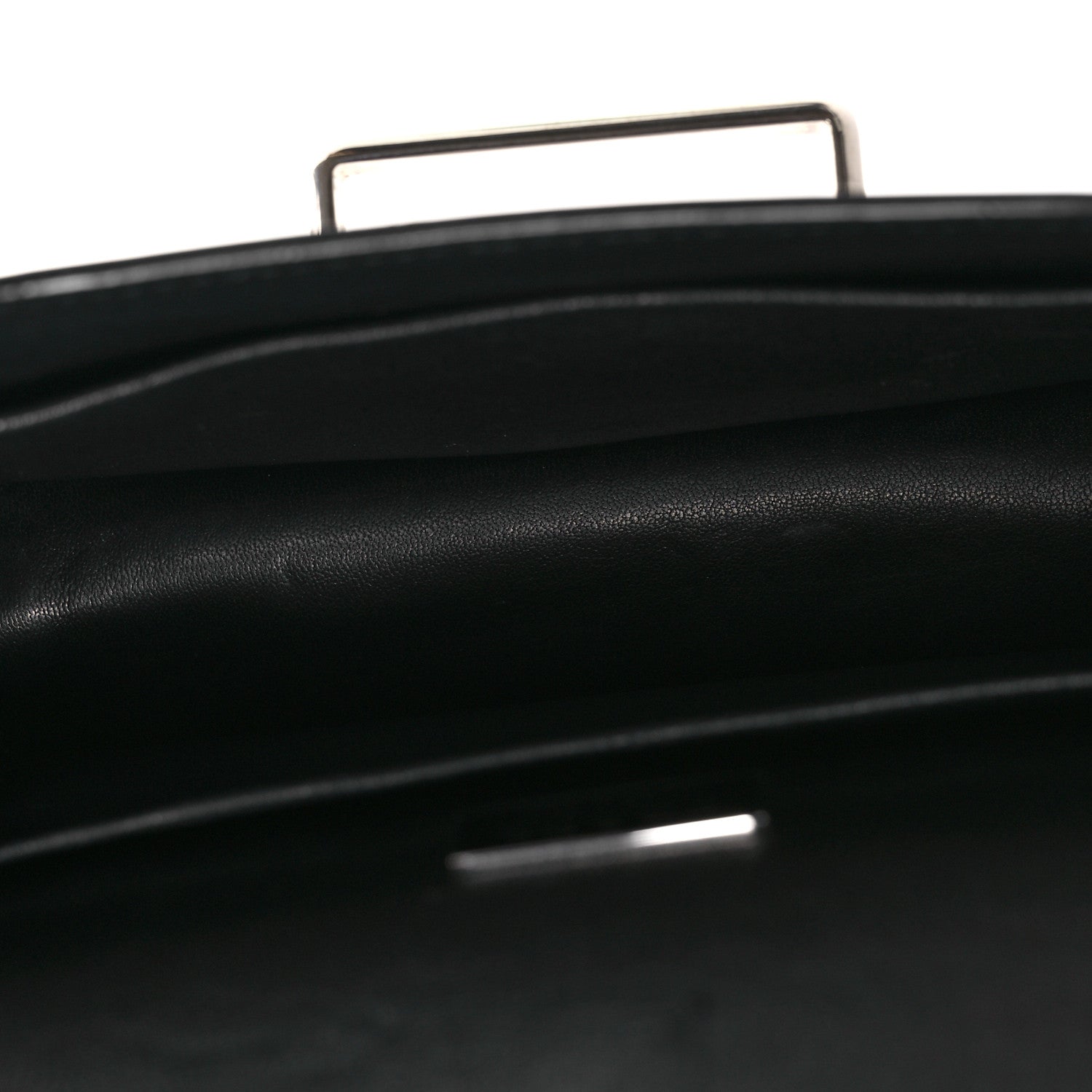 Prada Metallic Vitello Saffiano Cahier Bag Ferro Black 5 of 10