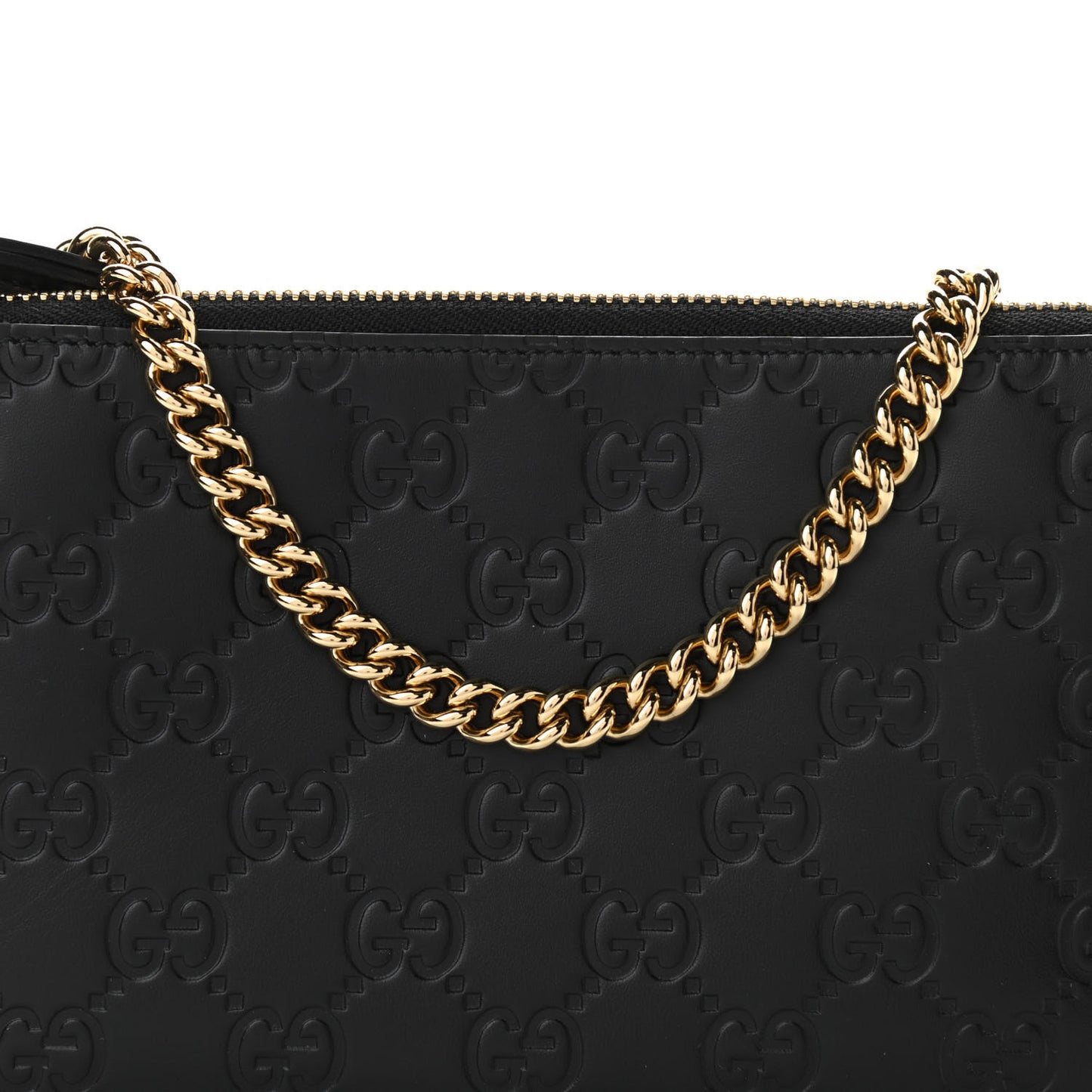 Guccissima Signature Wrist Wallet Black