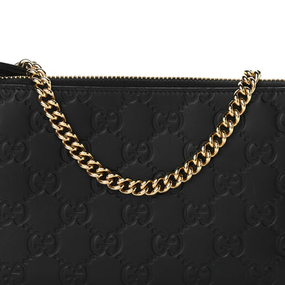 Gucci Guccissima Signature Wrist Wallet Black 8 of 11