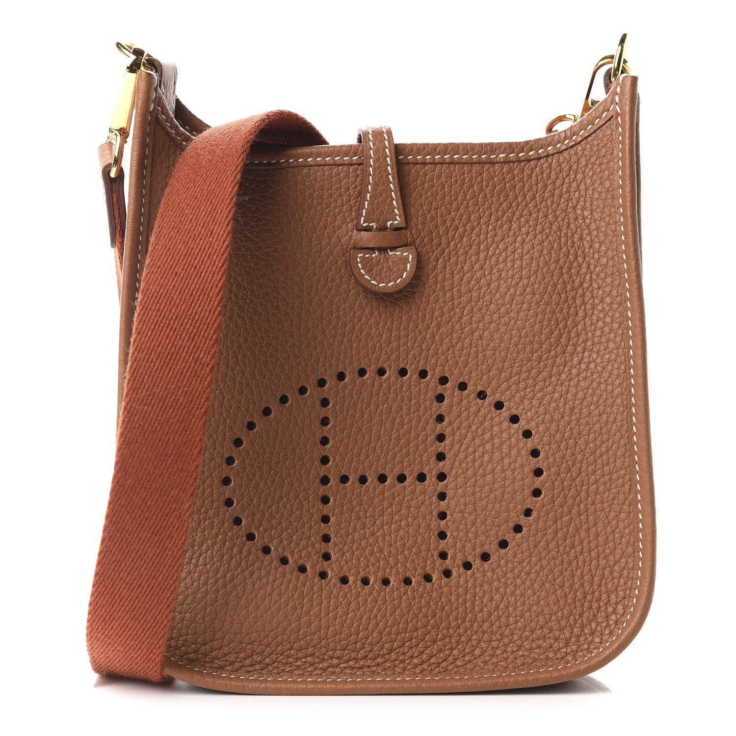 Hermes Taurillon Clemence Amazone Evelyne TPM Gold Cuivre 1 of 11