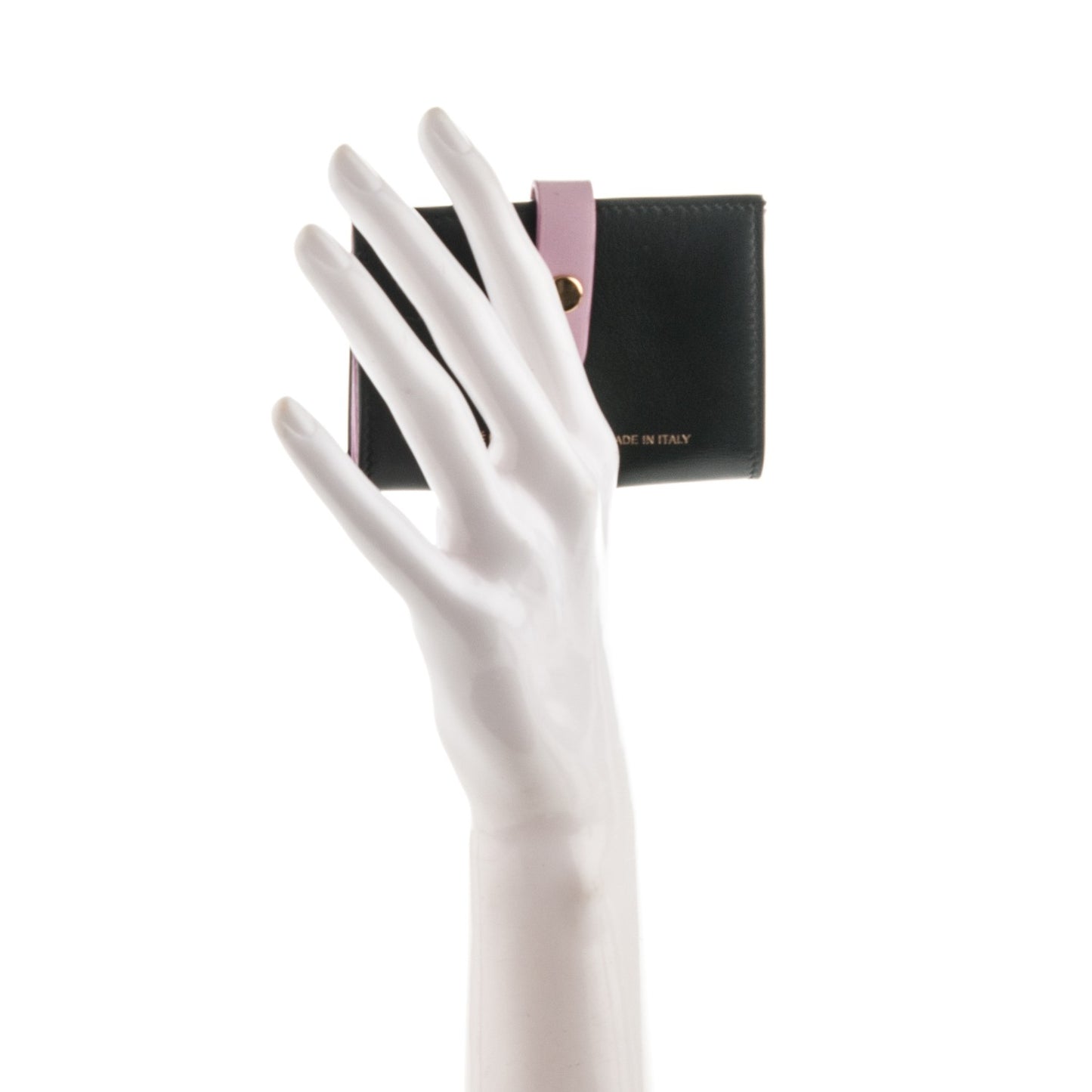 Palmelato Calfskin Strap Folded Card Holder Pink