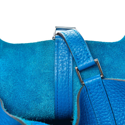 Hermes Taurillon Clemence Picotin Lock 18 PM Bleu Zanzibar 7 of 11