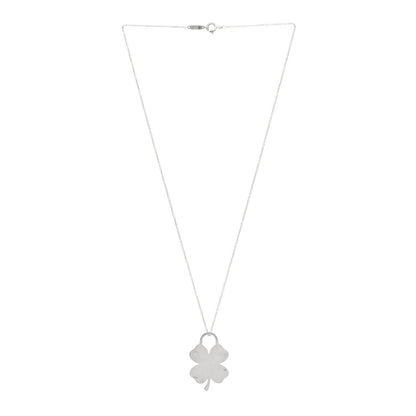 Tiffany Sterling Silver Clover Pendant Necklace 3 of 4