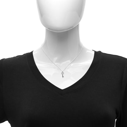 Tiffany Sterling Silver Mini Oval Key Pendant Necklace 2 of 5