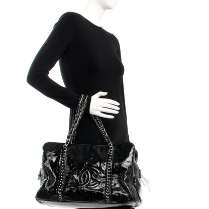 Chanel Patent Calfskin Large Luxe Ligne Tote Black 3 of 15