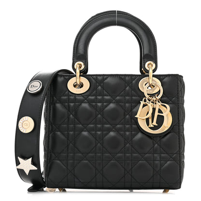 Christian Dior Lambskin Cannage Small Lucky Badges My Lady Dior Black 1 of 16
