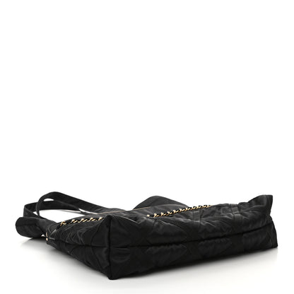Chanel Nylon Grosgrain Large Lifestyle Pouch With Foldable Tote Black 4 of 10