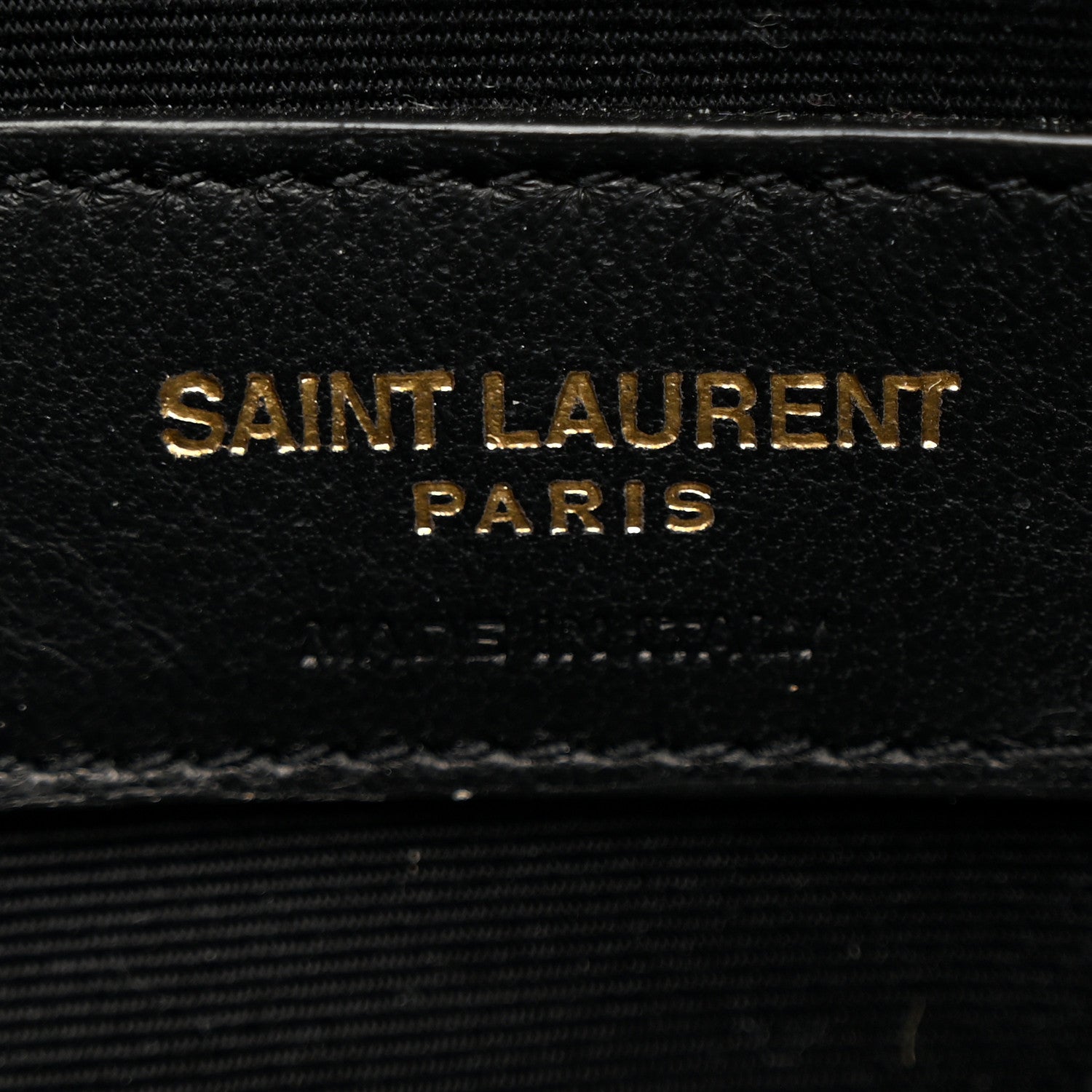 Saint Laurent Grain De Poudre Chevron Monogram Bill Pouch Black 6 of 9