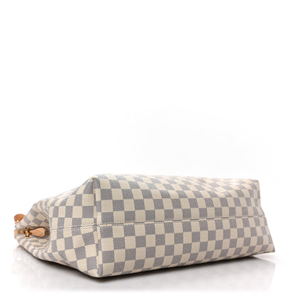 Louis Vuitton Damier Azur Graceful MM Rose Ballerine 4 of 8