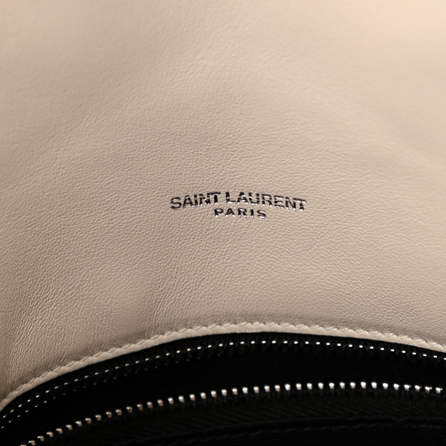 Lambskin Quilted Medium Loulou Puffer Monogram Chain Satchel Crema Soft
