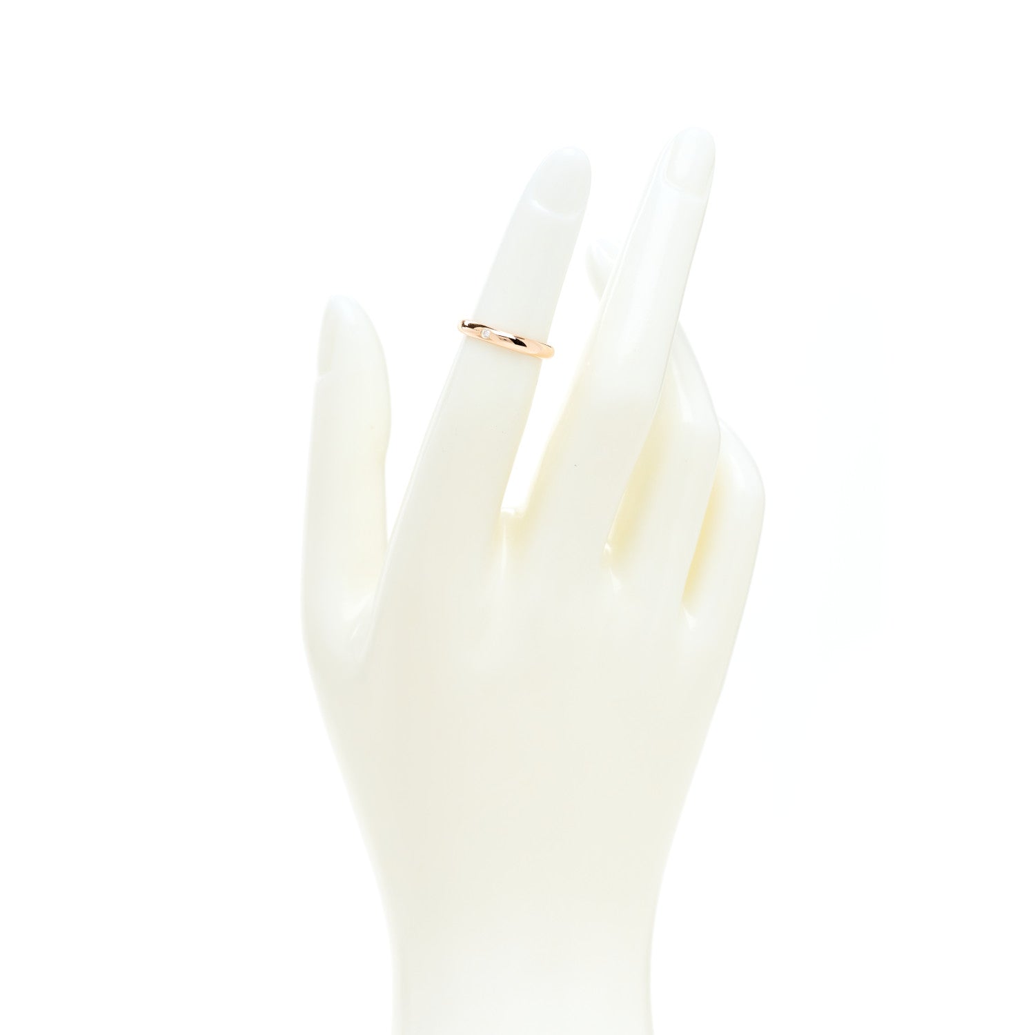 Cartier 18K Pink Gold Diamond 2.6mm 1895 Wedding Band Ring 46 3.75 2 of 6