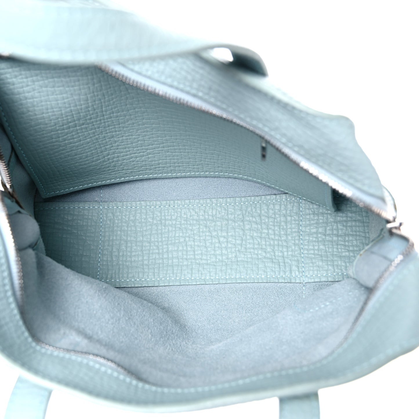 Calfskin Top Handle Bag Light Blue