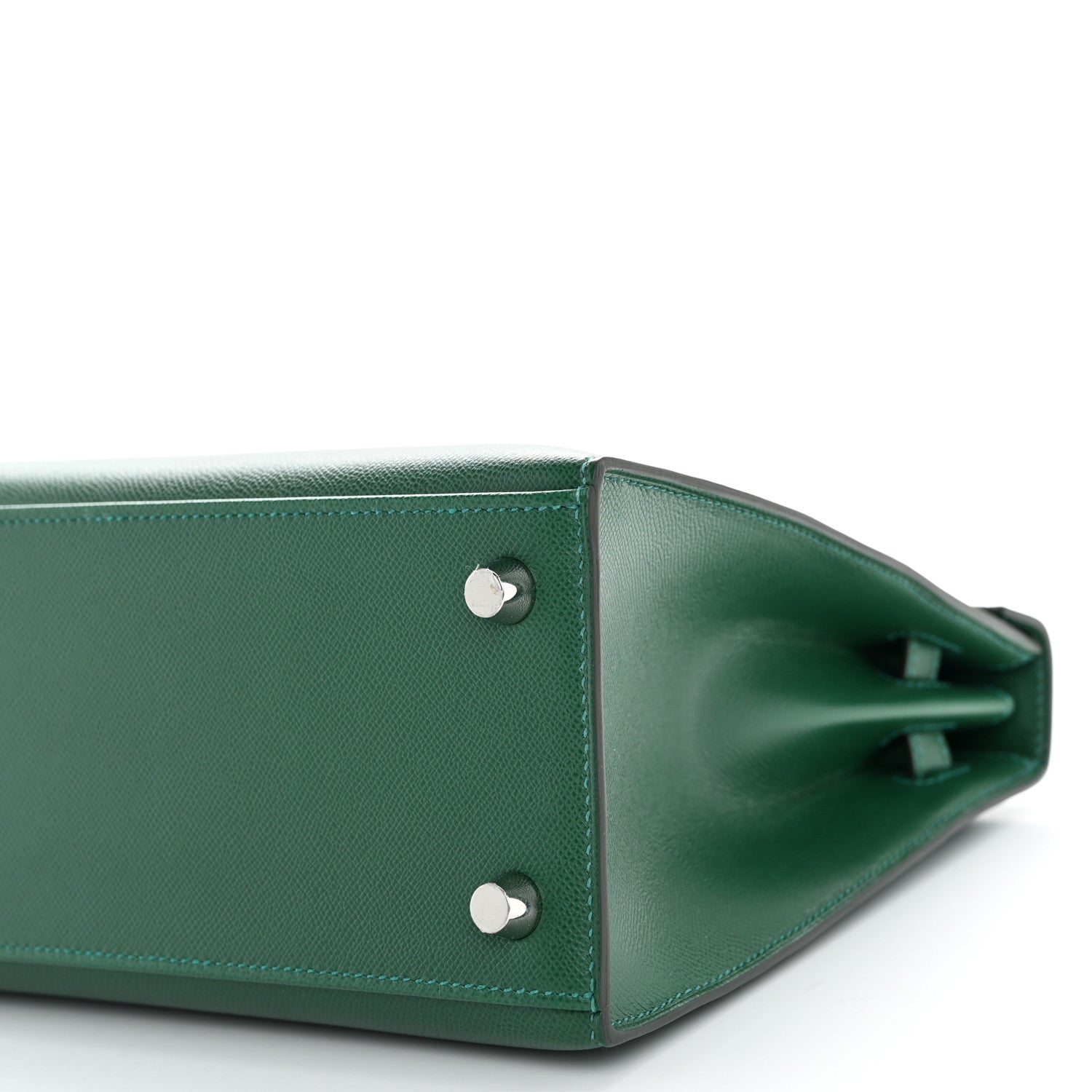Hermes Madame Calfskin Kelly Sellier 25 Vert Moyen 10 of 12