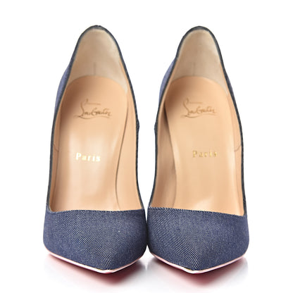 Christian Louboutin Denim Jazz Calf So Kate 120 Pumps 40 Blue Pompadour 2 of 9