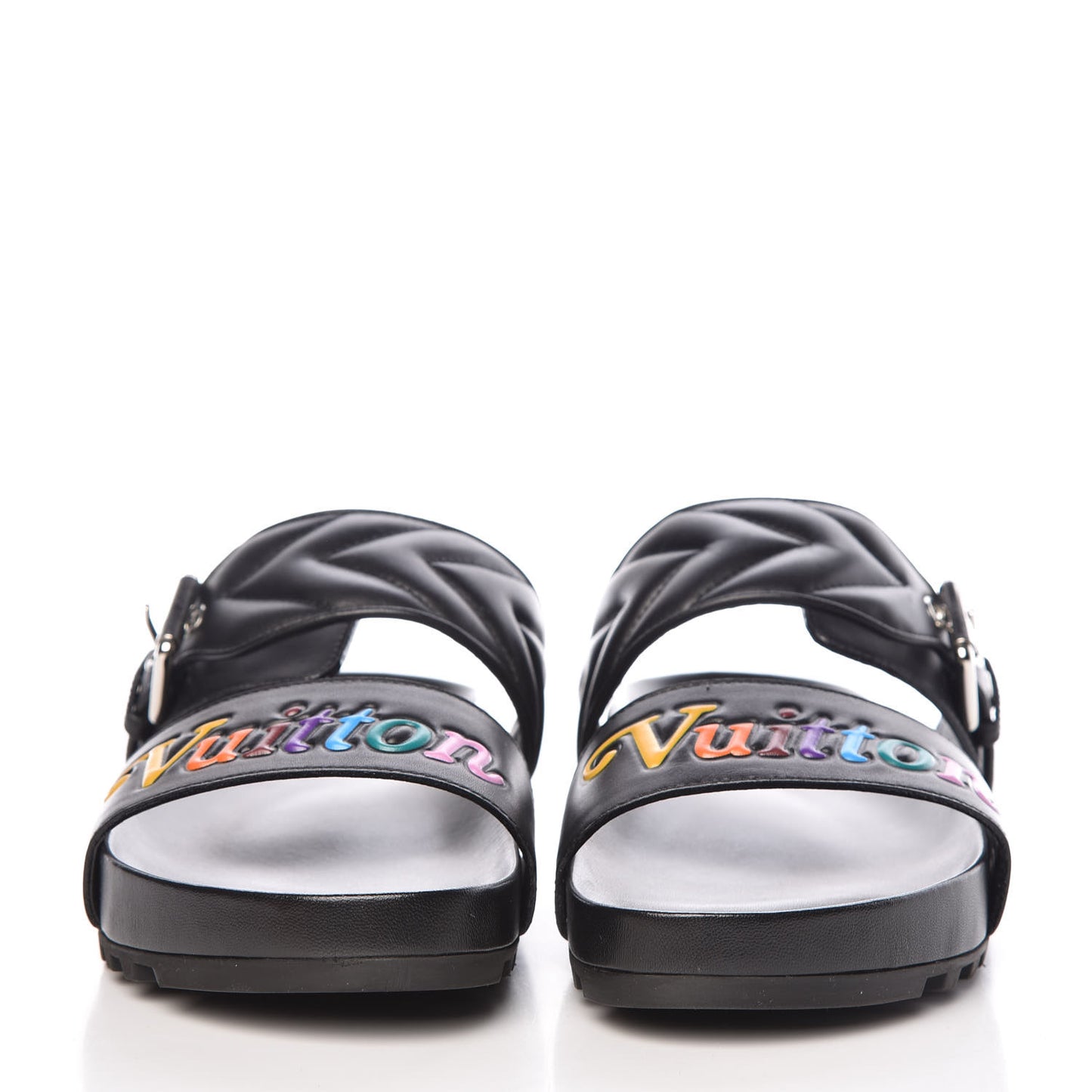 Calfskin New Wave Bom Dia Mule Sandals 37.5 Black