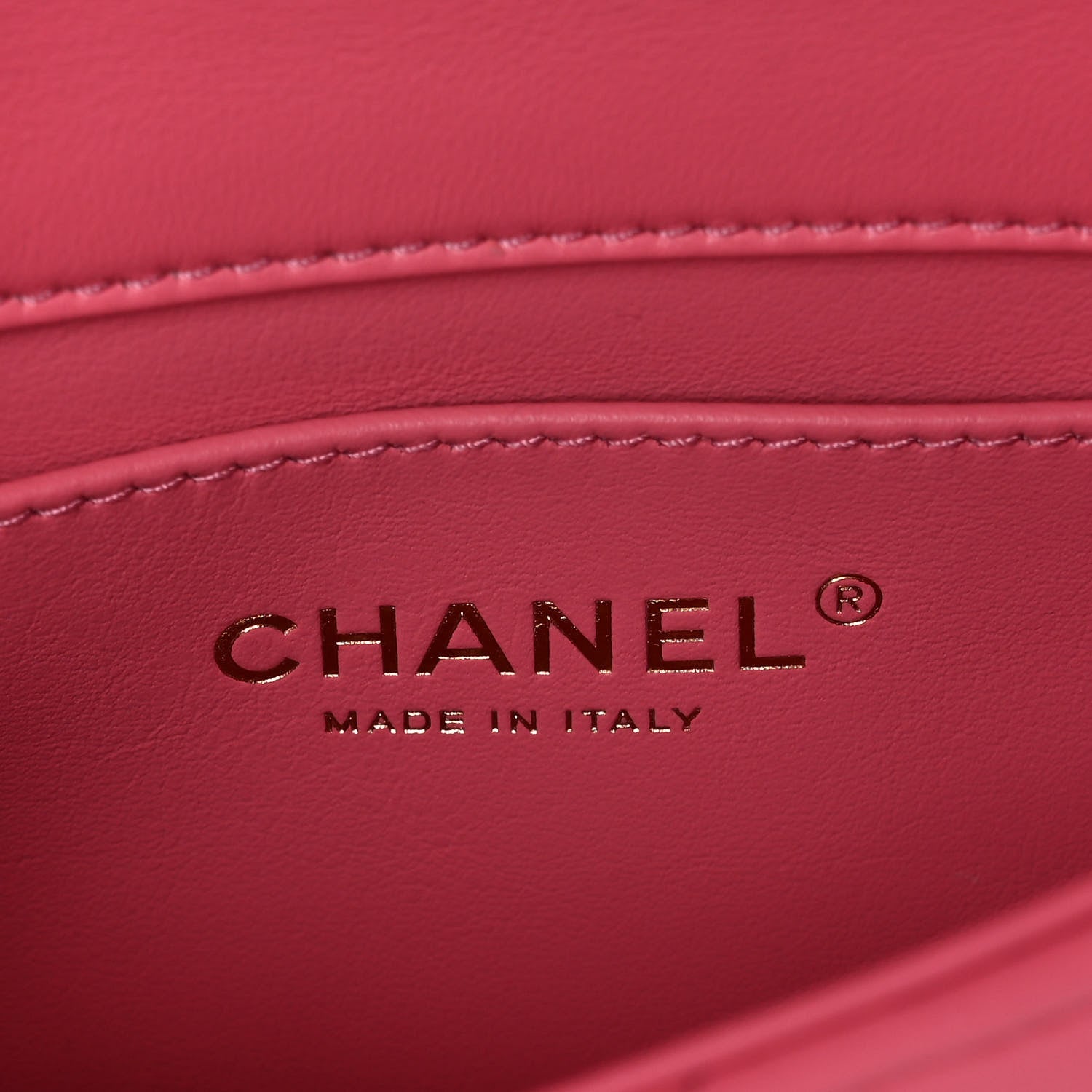 Chanel Lambskin Enamel Quilted Pending CC Mini Square Flap Pink 6 of 12