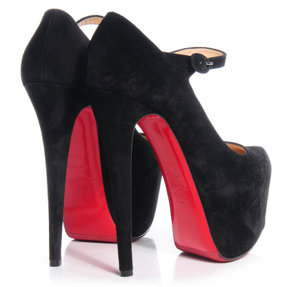Christian Louboutin Suede Lady Daf 160 Pumps 38.5 Black 4 of 8