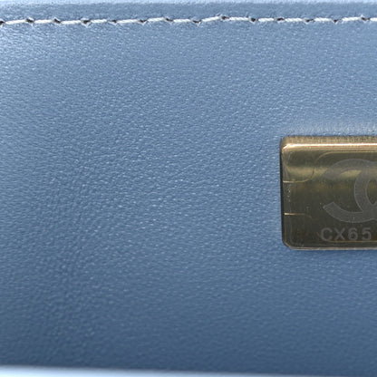 Chanel Denim Quilt Print Mini Rectangular Flap Light Blue 7 of 11