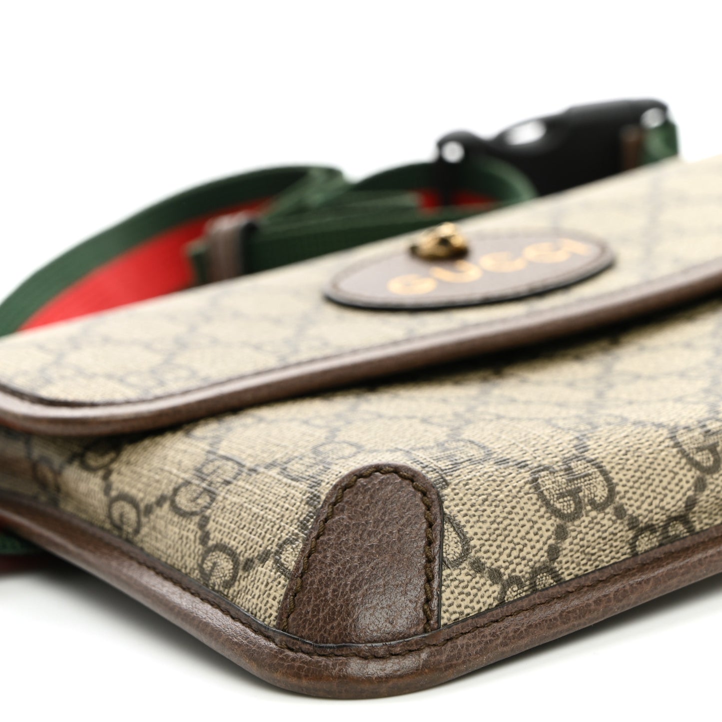GG Supreme Monogram Neo Vintage Web Belt Bag Brown