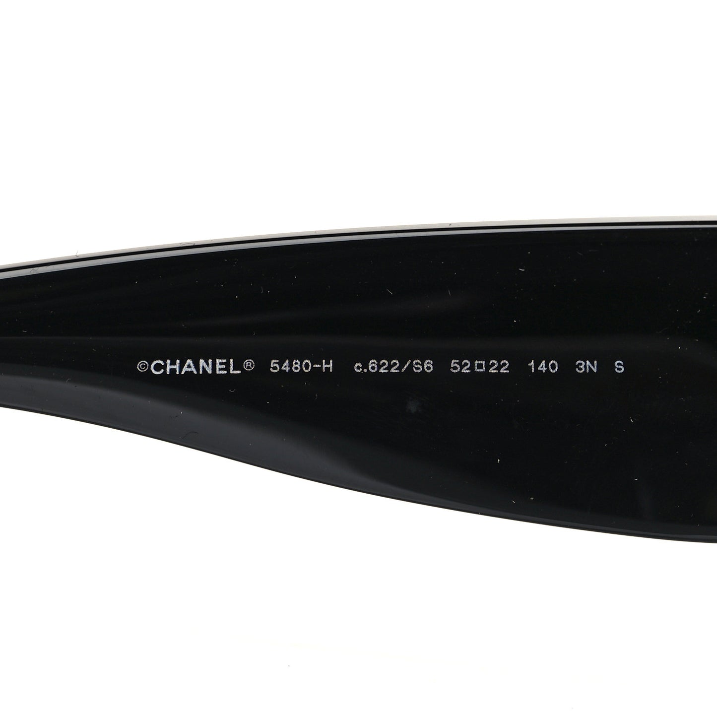 Acetate Pearl Rectangle Sunglasses 5480-H Black