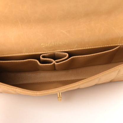 Chanel Lambskin East West Chocolate Bar Flap Beige 5 of 10