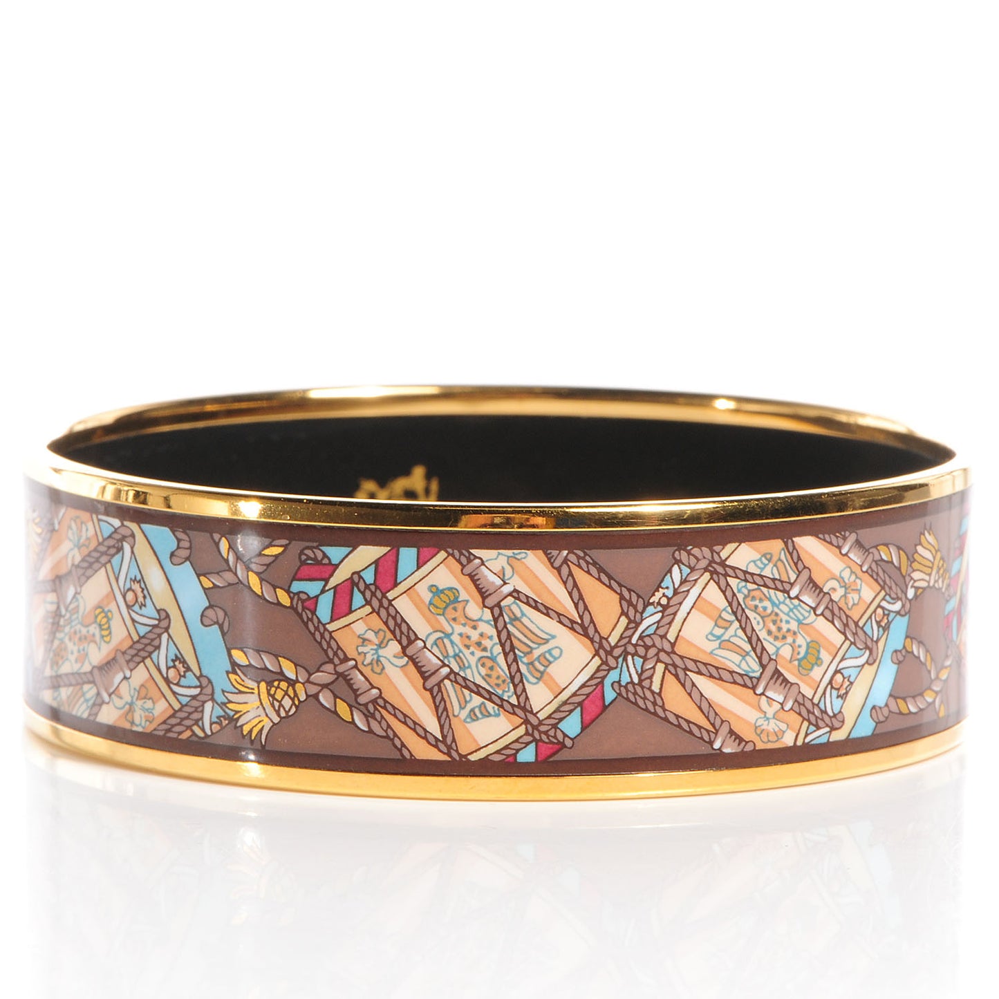 Enamel Printed Les Tambours Wide Bracelet 70