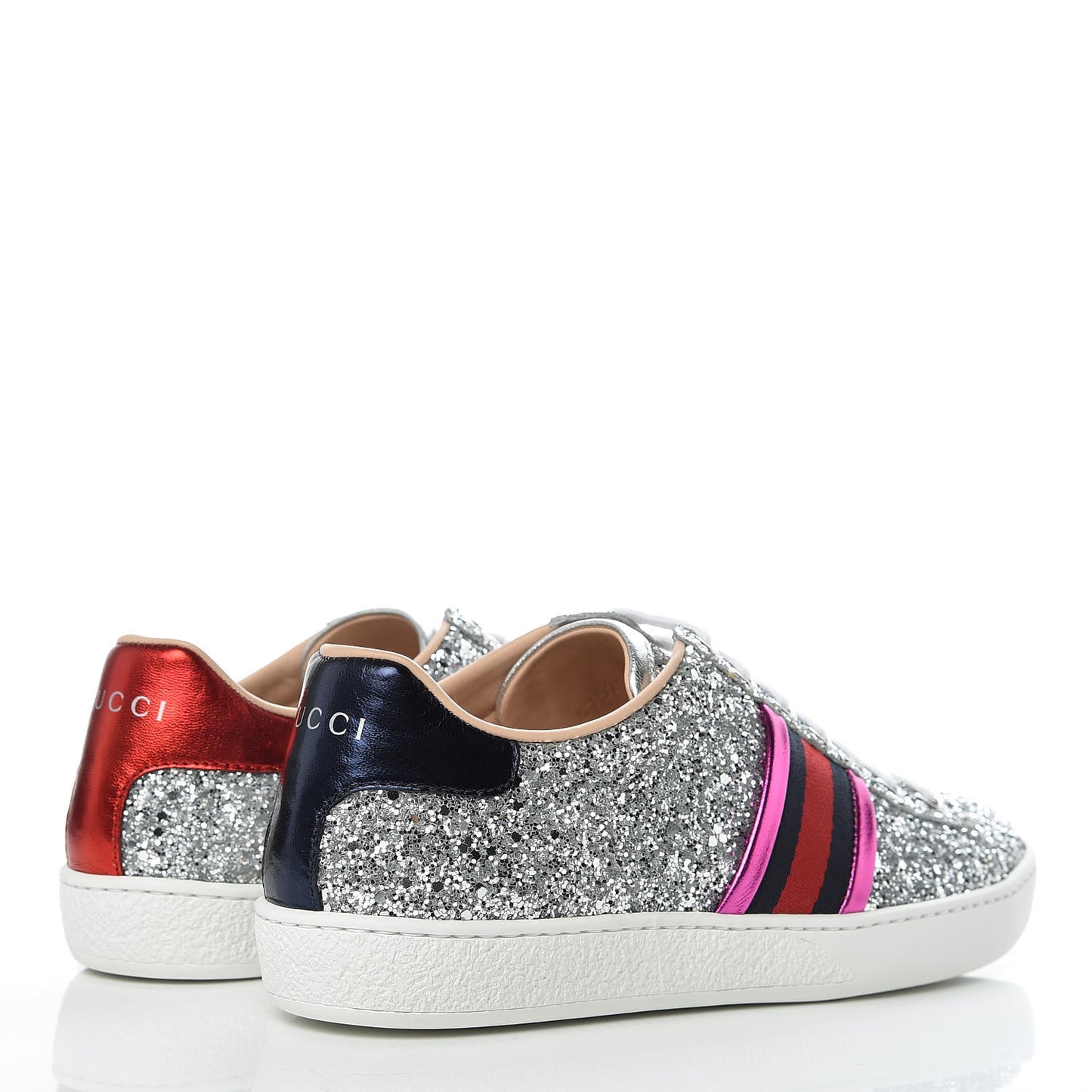 Glitter Web Ace Sneakers 36 Silver