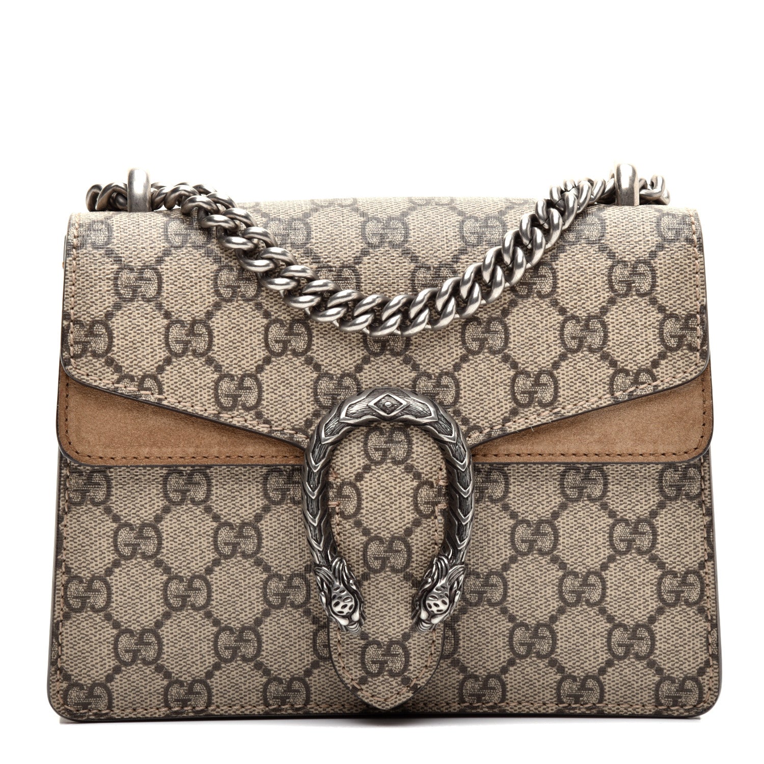 Gucci GG Supreme Monogram Mini Dionysus Shoulder Bag Taupe 1 of 9