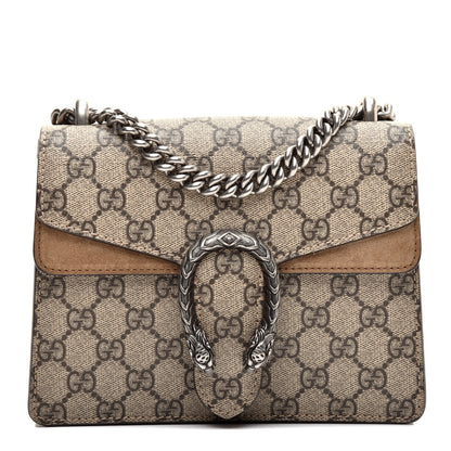 Gucci GG Supreme Monogram Mini Dionysus Shoulder Bag Taupe 1 of 9