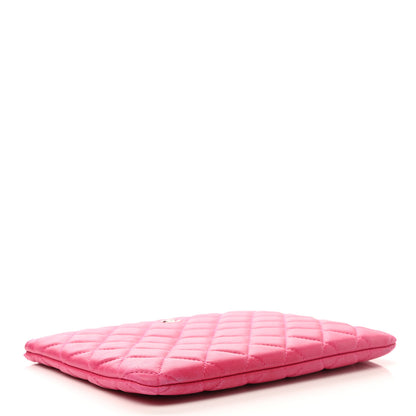Chanel Lambskin Quilted Medium Cosmetic Case Pink 4 of 7