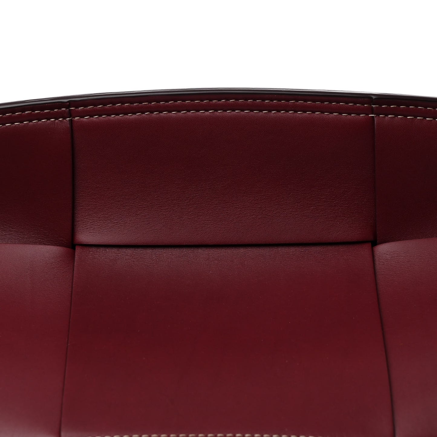 French Calfskin Maxi Intrecciato Large Arco Bordeaux