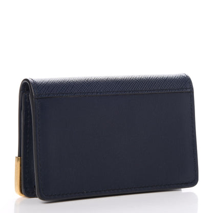 Prada City Calf Saffiano Cahier Astrology Card Case Baltico 3 of 8