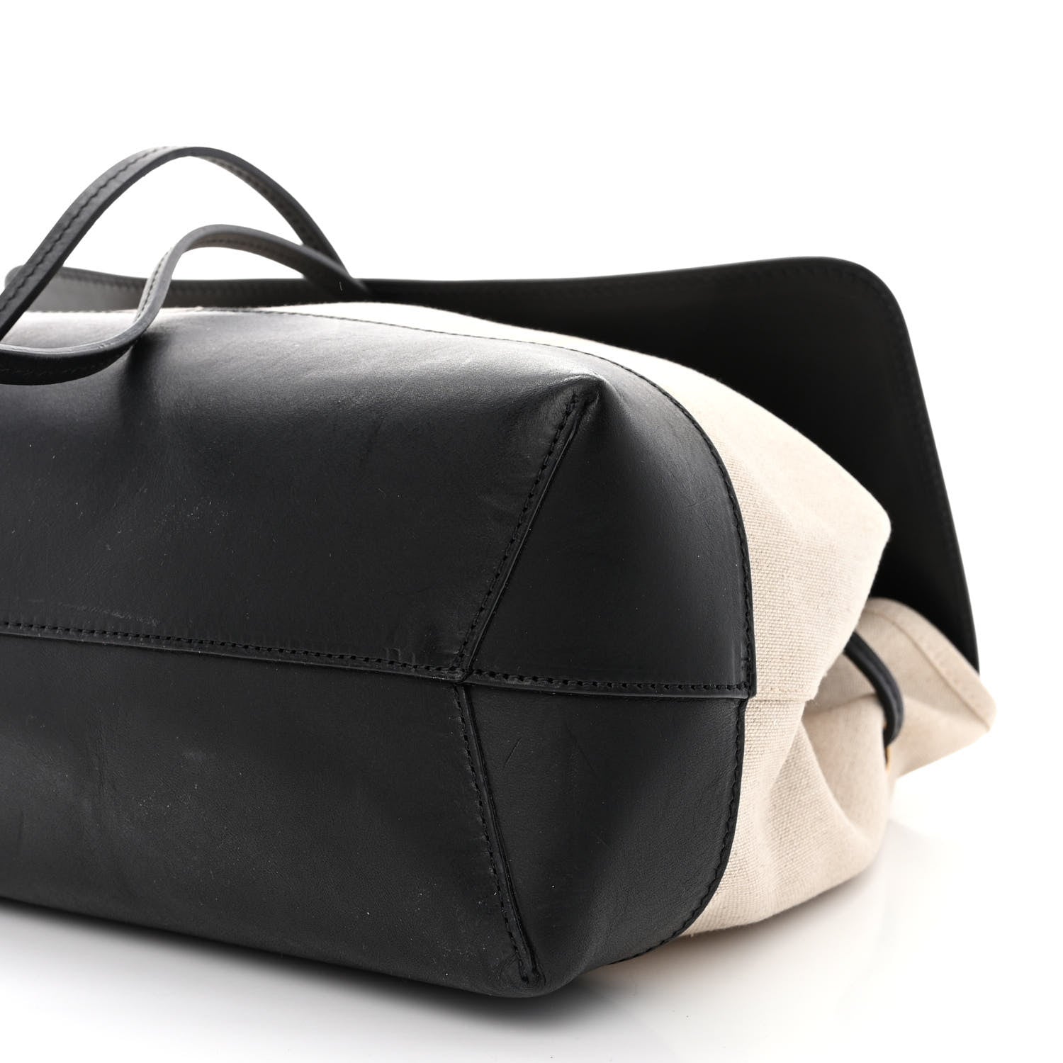 Mansur Gavriel Canvas Calfskin Lady Bag Creme Black 10 of 11
