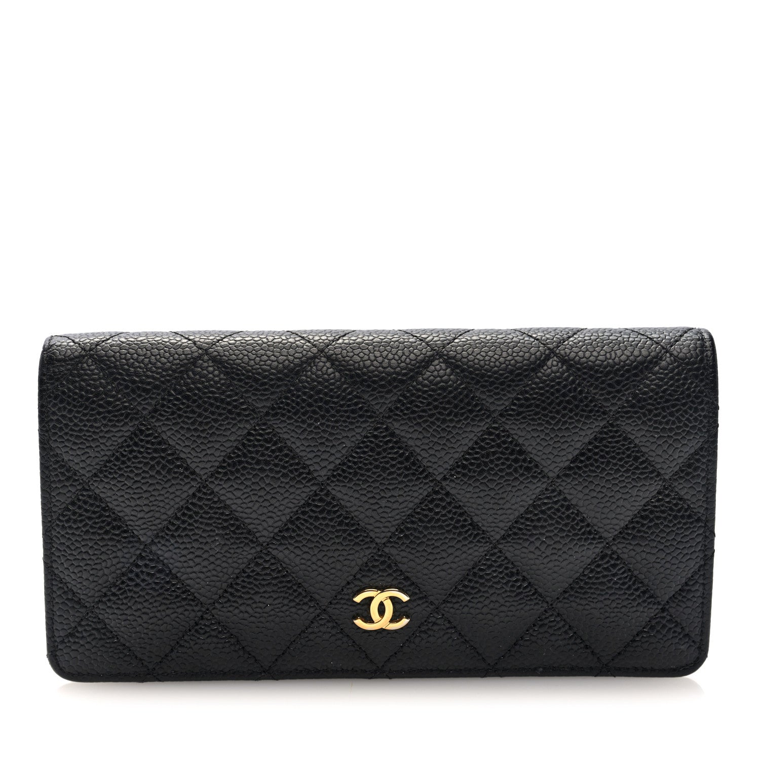 Chanel Caviar Quilted Yen Wallet Black 1 of 8
