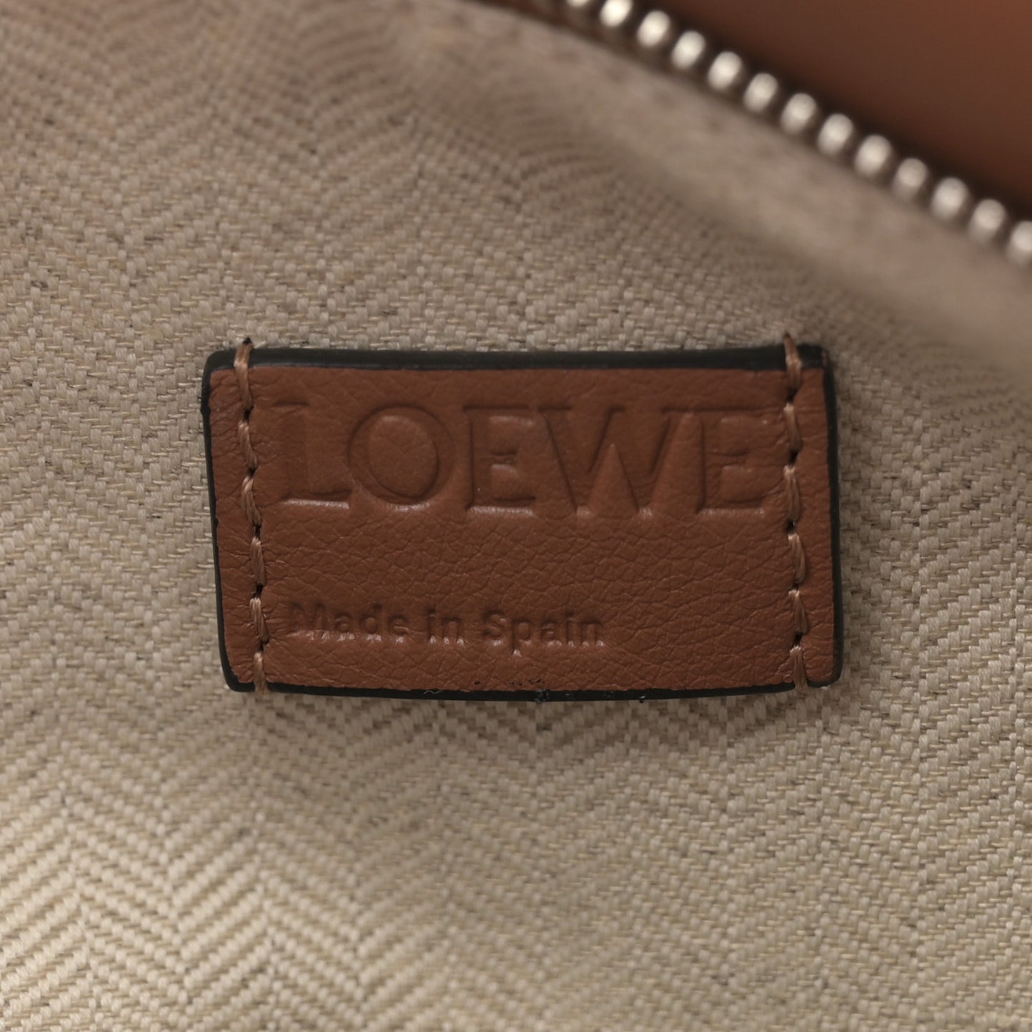 Calfskin Small Puzzle Edge Bag Tan