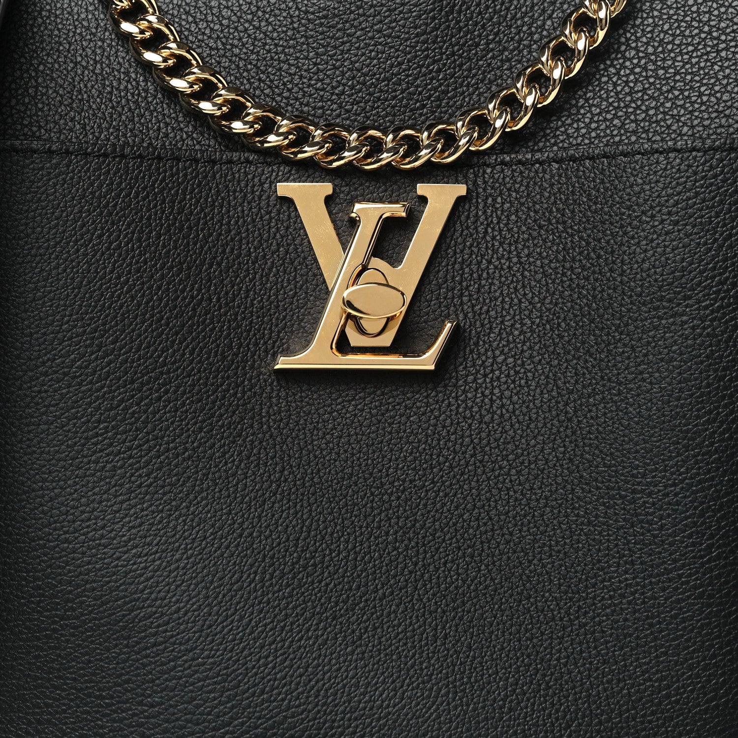 Louis Vuitton Calfskin Lock and Walk Bucket Black 8 of 11