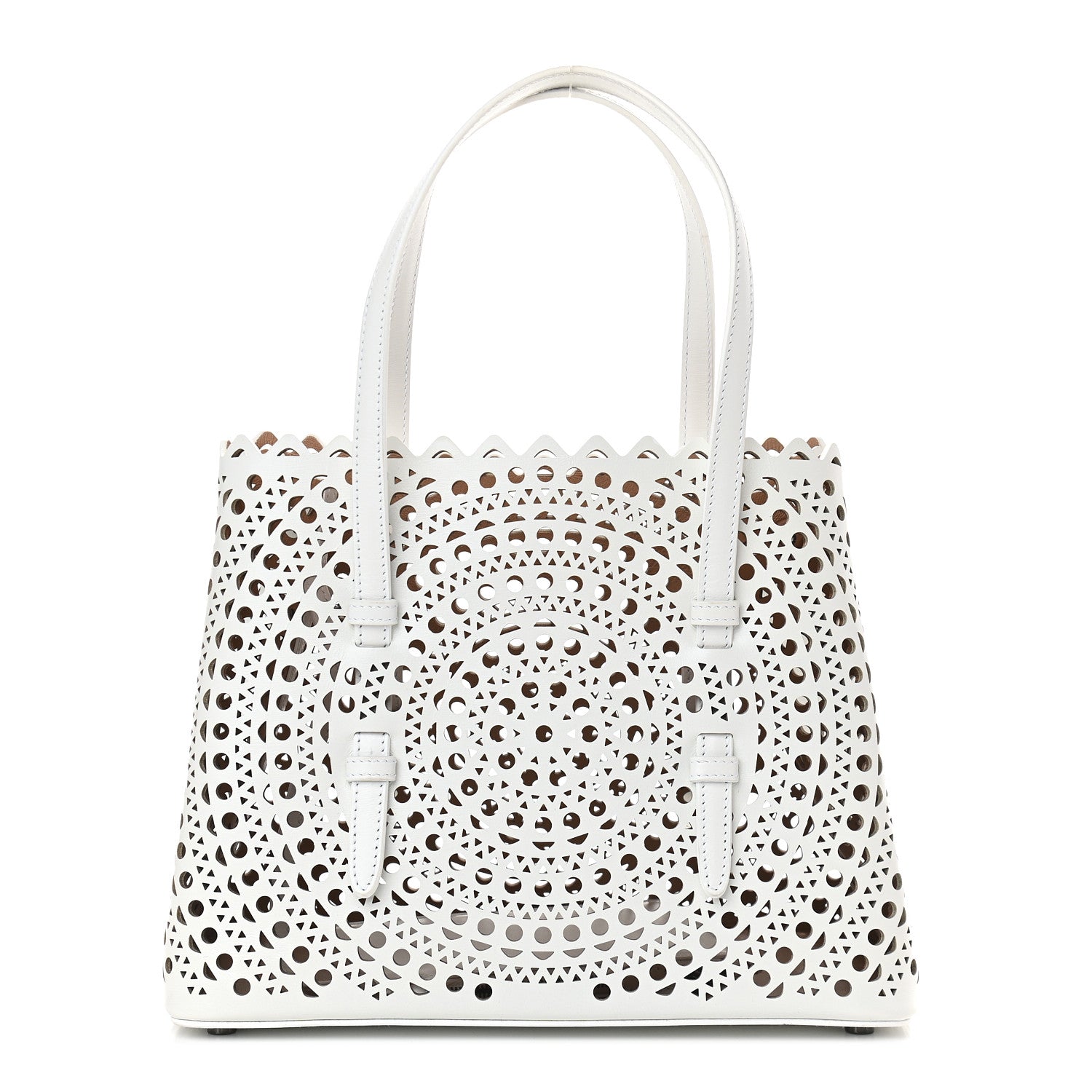 Alaia Calfskin Vienne Mina 25 Bag White 1 of 9