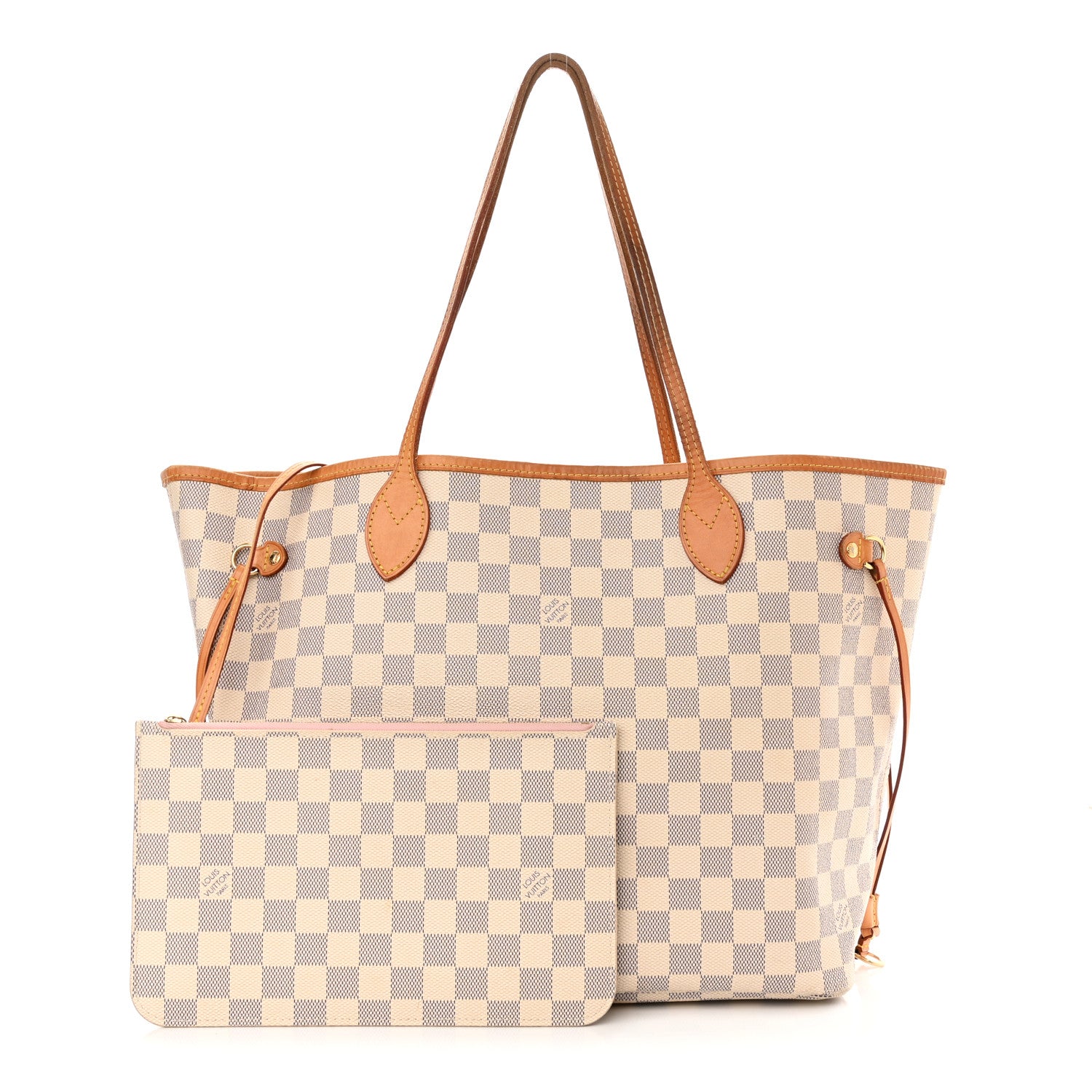 Louis Vuitton Damier Azur Neo Neverfull MM Rose Ballerine 1 of 16