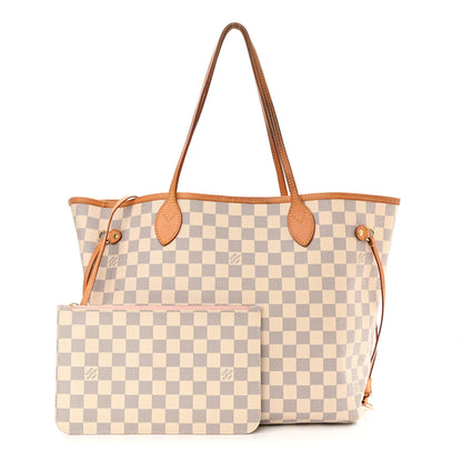 Louis Vuitton Damier Azur Neo Neverfull MM Rose Ballerine 1 of 16