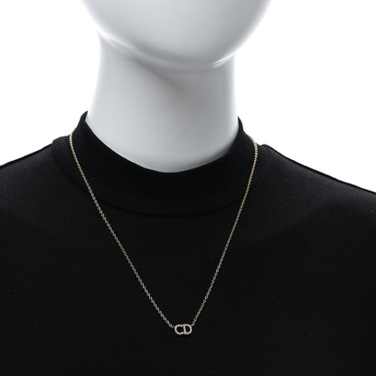 Christian Dior Metal Crystal Clair D Lune Necklace Gold 2 of 5