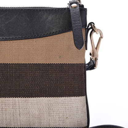 Burberry Mega Check Peyton Crossbody Clutch Bag Black 10 of 11