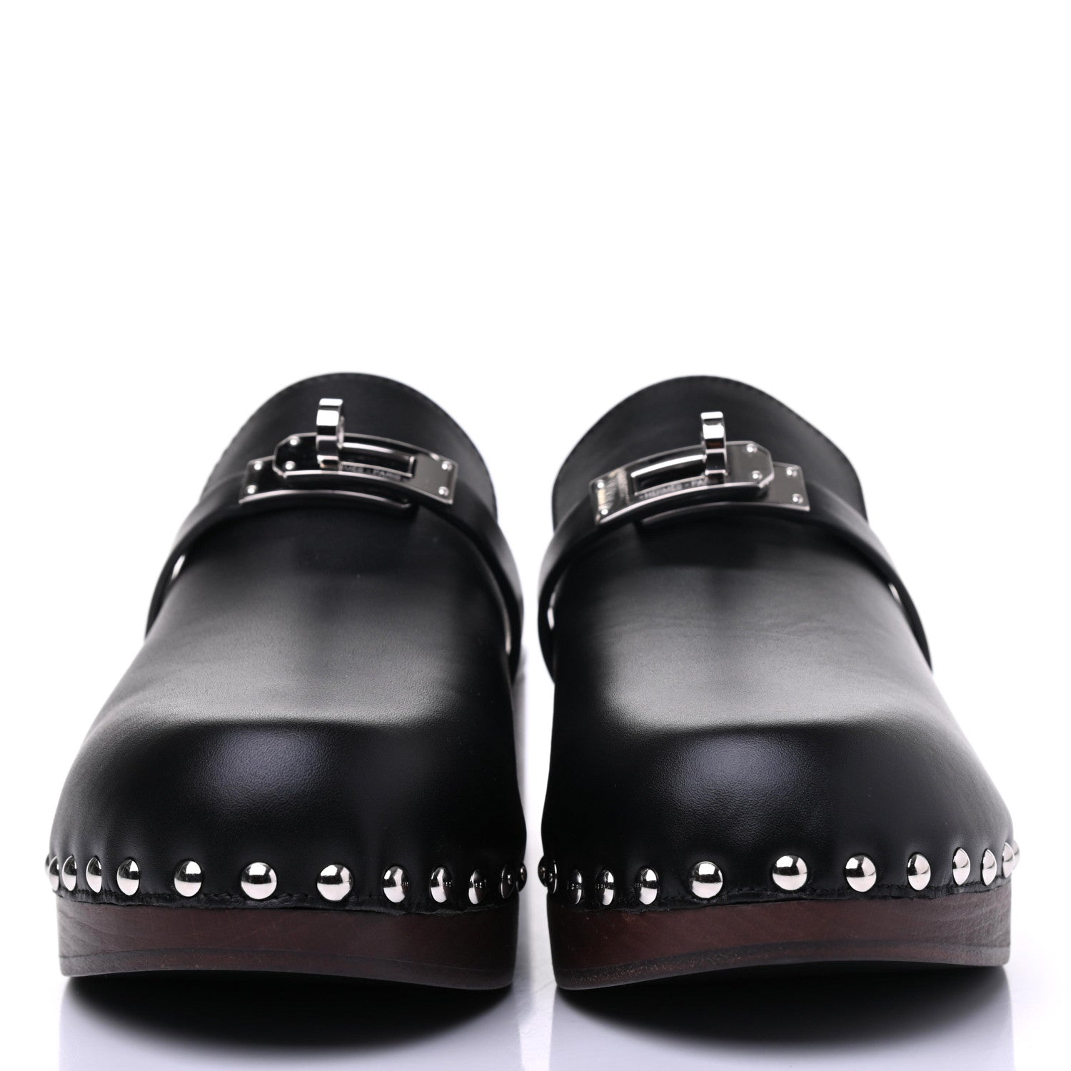 Hermes Calfskin Carlotta Mules 38 Black 2 of 8