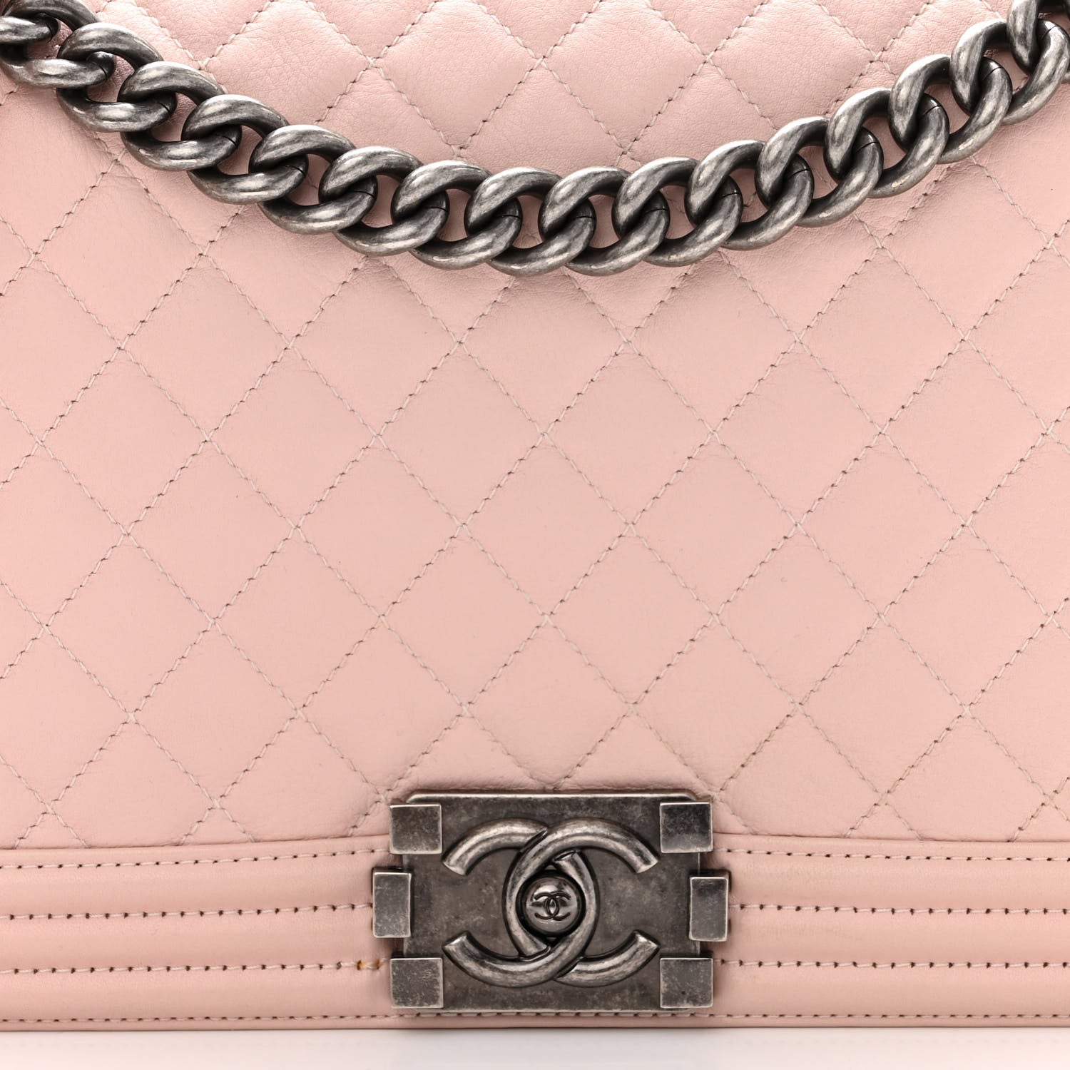 Chanel Calfskin Quilted New Medium Boy Flap Light Pink 8 of 12